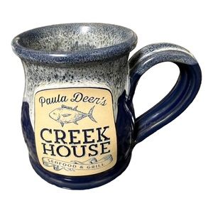 Blue Coffee Mug Paula Deen’s Creek House Restaurant Souvenir Savannah 8 Ounces
